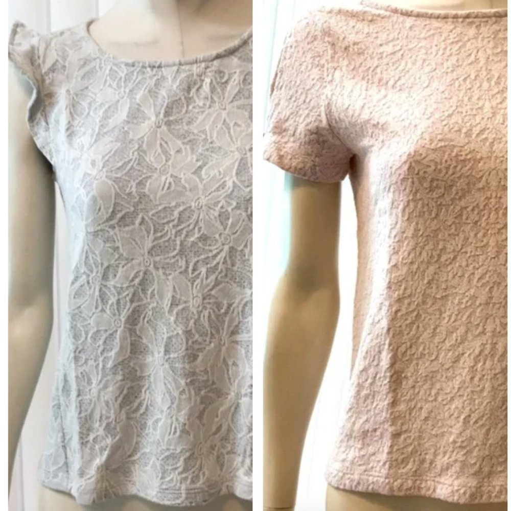 Floral Shirt Bundle by Jane and Delancey Sz L Bullet Print Pink Blue